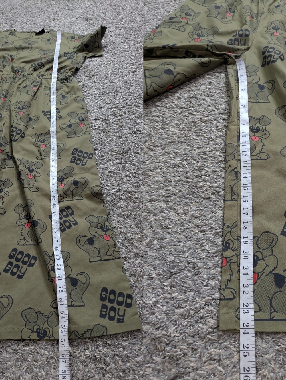 Lazy Oaf Green Good Boy Cartoon Dog Streetwear Kitsch Unique Cotton Jumpsuit 14 - Picture 8 of 9